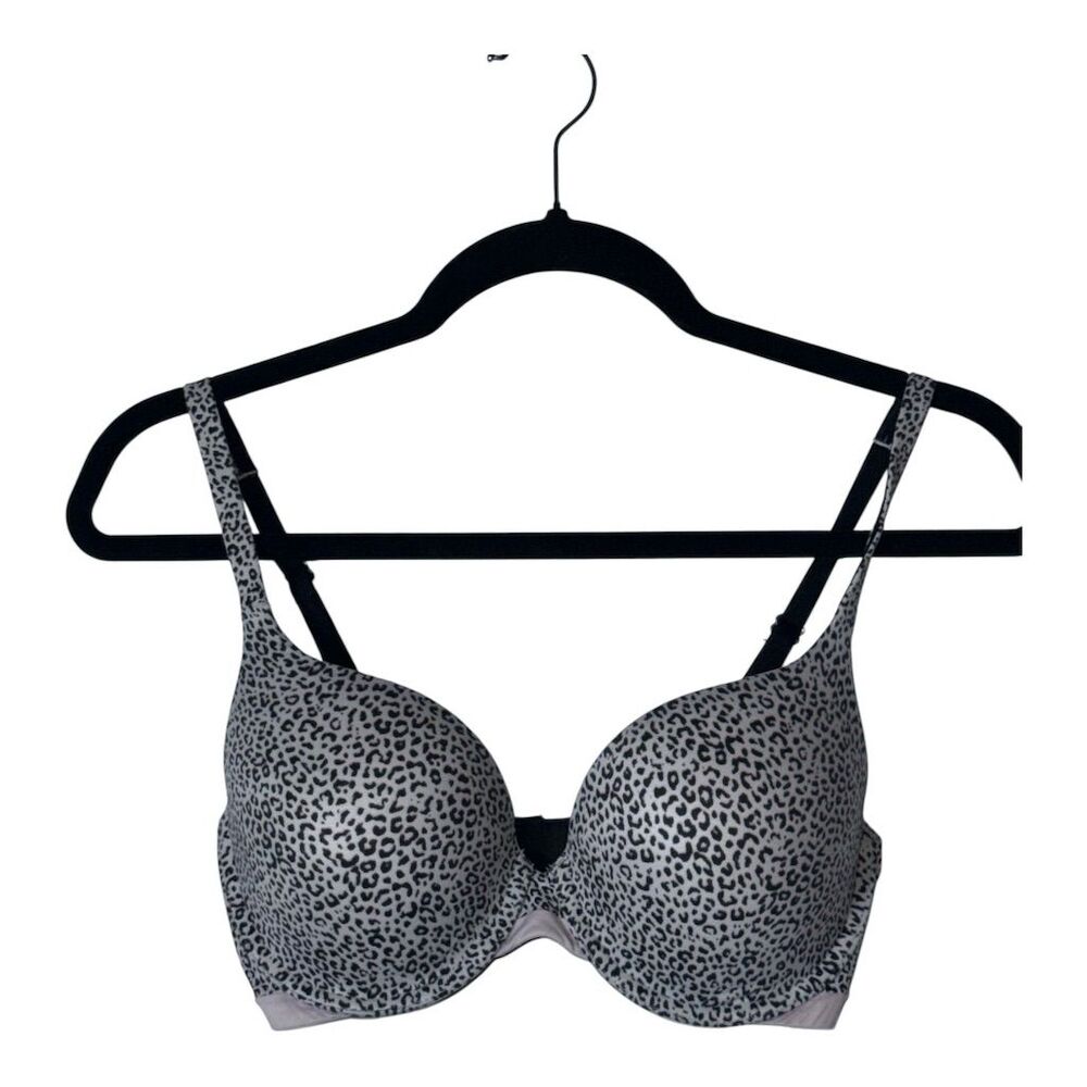 0202. Victoria’s‎ Secret Leopard Print Perfect Shape Bra 32DD Molded Cups